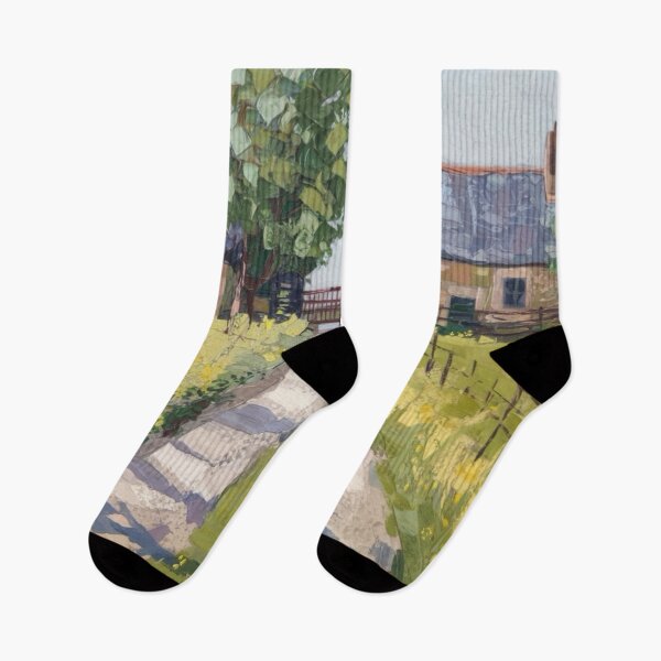 Item preview, French Farm Path Painting | Rural Countryside Landscape  designed and sold by CARRAANN.
