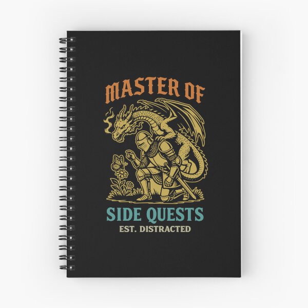 Item preview, Master Of Side Quests Funny RPG Gamer Distracted Knight Dragon designed and sold by gunaone-design.