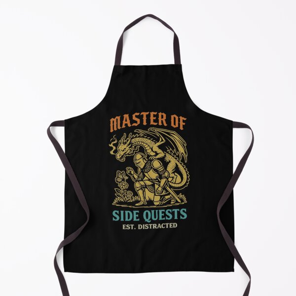 Item preview, Master Of Side Quests Funny RPG Gamer Distracted Knight Dragon designed and sold by gunaone-design.