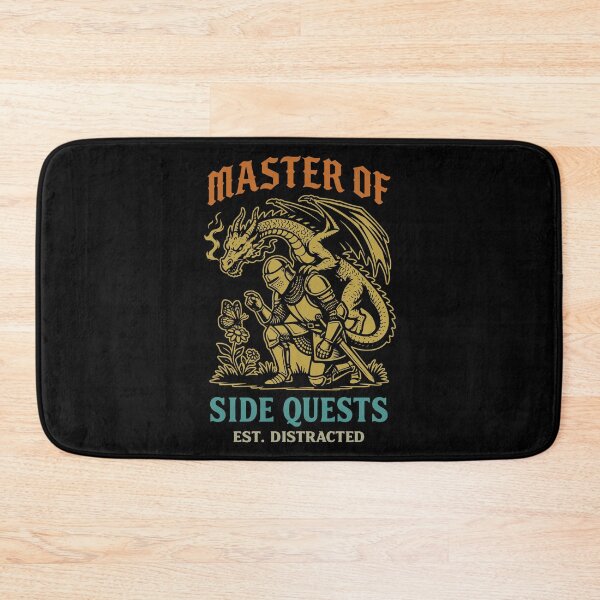 Item preview, Master Of Side Quests Funny RPG Gamer Distracted Knight Dragon designed and sold by gunaone-design.