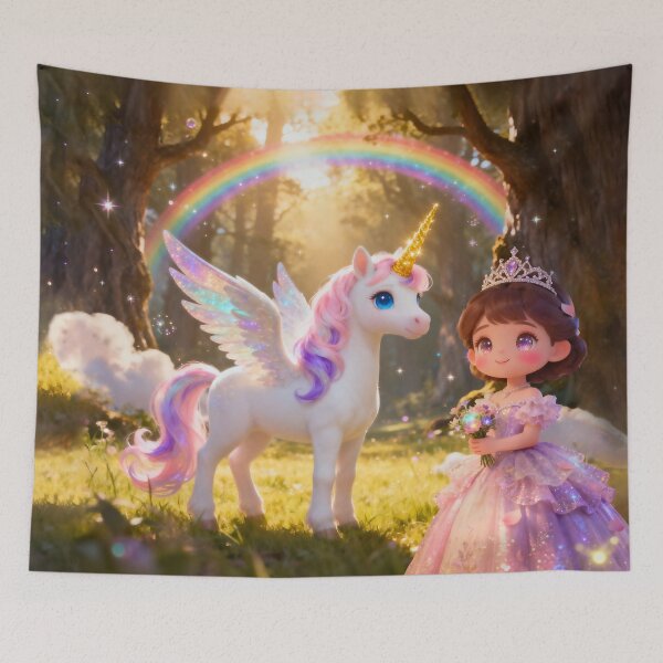 Item preview, cute princess and adorable unicorn designed and sold by veibone.