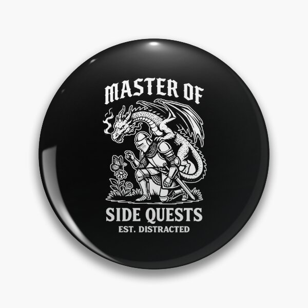 Item preview, Master Of Side Quests Funny RPG Gamer Distracted Knight Dragon designed and sold by gunaone-design.