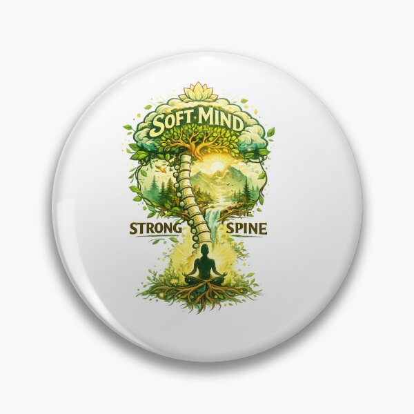 Item preview, Soft Mind Strong Spine – Playful Zen Tree & Spine Wellness T-Shirt designed and sold by RALYSHOP.