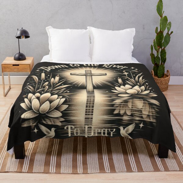 Item preview, Down to the River to Pray – Vintage Christian Faith Art designed and sold by GardenReign.