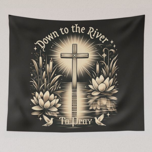 Item preview, Down to the River to Pray – Vintage Christian Faith Art designed and sold by GardenReign.