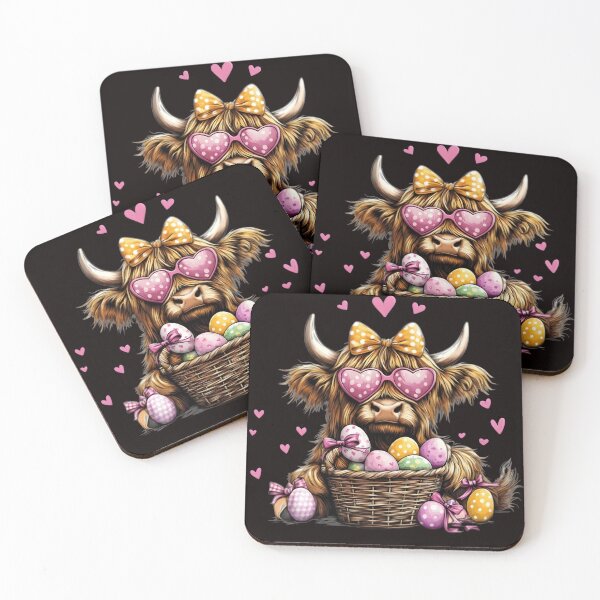 Item preview, Easter Day Highland Cow, Cute Cow Easter, Retro Easter, Happy Easter designed and sold by DesignDenDo ⭐⭐⭐⭐⭐.