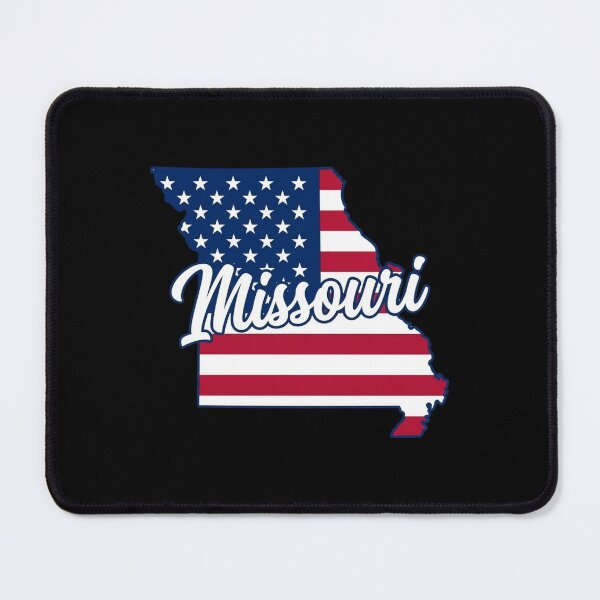 Item preview, Missouri State American Flag Outline – Patriotic Pride Script designed and sold by Paper Drip.