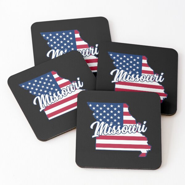 Item preview, Missouri  State American Flag Outline – Patriotic Pride Script designed and sold by Paper Drip.