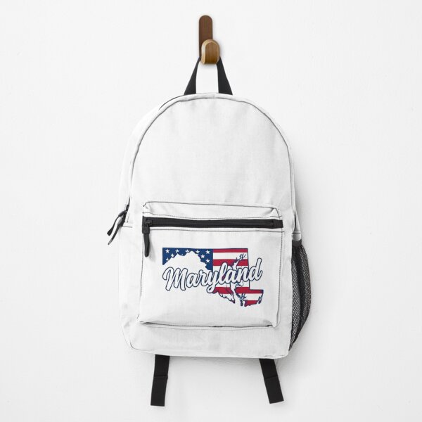 Item preview, Maryland State American Flag Outline – Patriotic Pride Script designed and sold by Paper Drip.