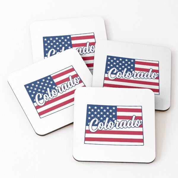 Item preview, Colorado State American Flag Outline – Patriotic Pride Script designed and sold by Paper Drip.