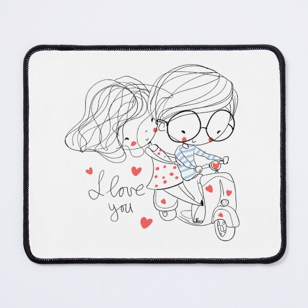 Item preview, Drawing of an Sweety couple on a motorcycle designed and sold by Redmoon9.