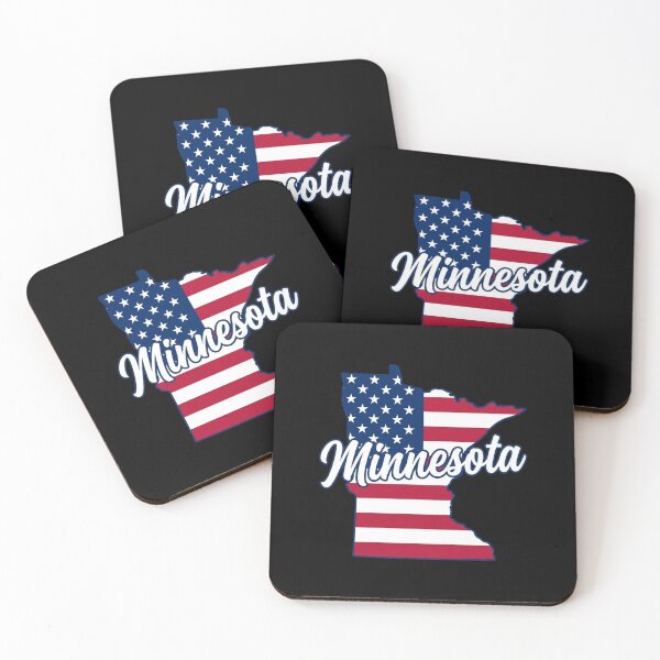 Item preview, Minnesota State American Flag Outline – Patriotic Pride Script designed and sold by Paper Drip.