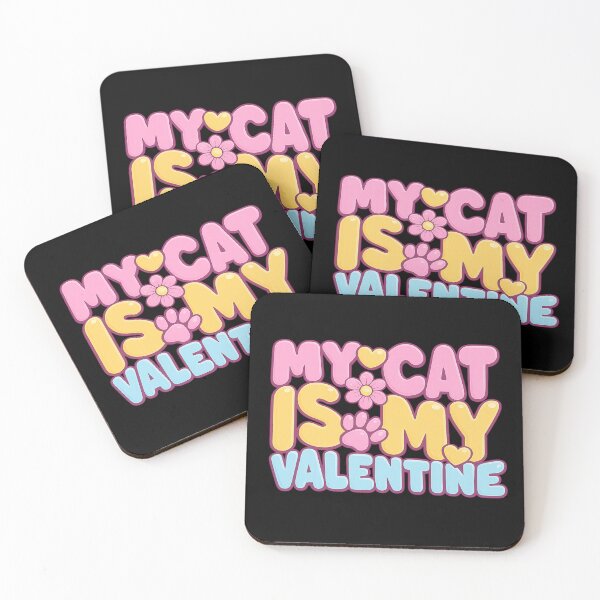 Item preview, my cat is my valentine cute and funny cat lover design   designed and sold by zuzzelek44.