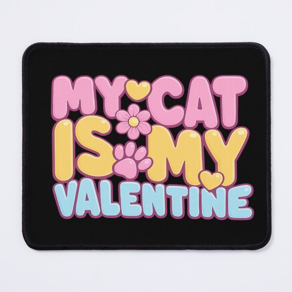Item preview, my cat is my valentine cute and funny cat lover design designed and sold by zuzzelek44.