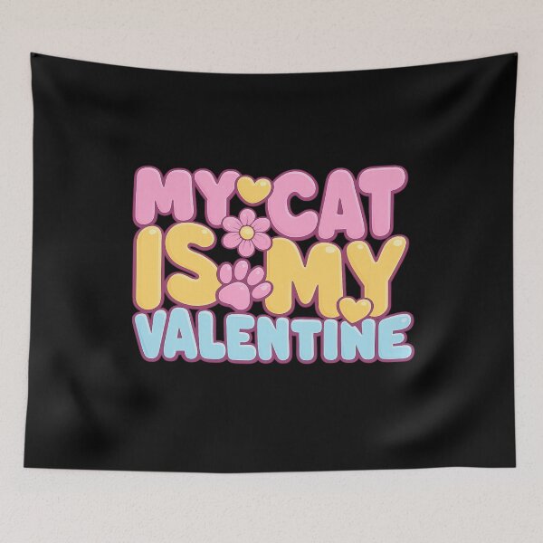 Item preview, my cat is my valentine cute and funny cat lover design   designed and sold by zuzzelek44.