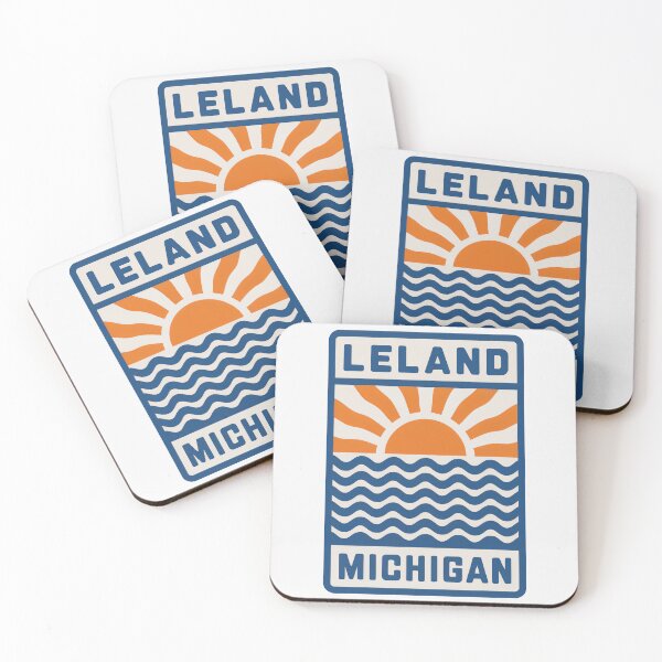 Item preview, Leland Michigan - Sunset Card Design designed and sold by TheOldMittenIllustrated.