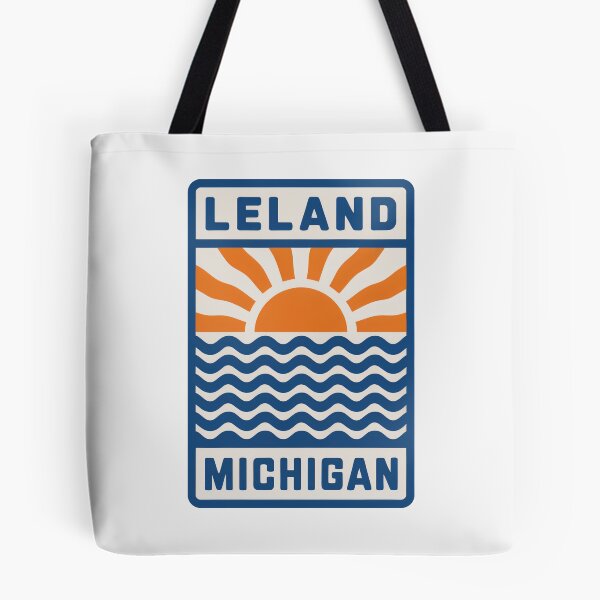 Item preview, Leland Michigan - Sunset Card Design designed and sold by TheOldMittenIllustrated.