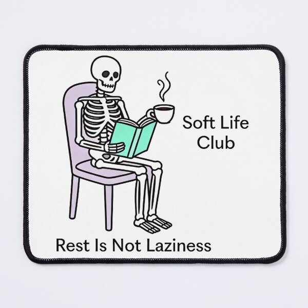 Item preview, Soft Life Club – Rest Is Not Laziness Skeleton Illustration designed and sold by truongloc246.