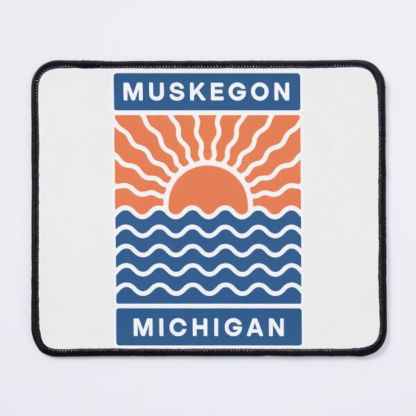 Item preview, Muskegon Michigan - Sunset Card Design designed and sold by TheOldMittenIllustrated.