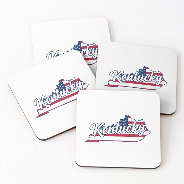 Item preview, Kentucky State American Flag Outline – Patriotic Pride Script designed and sold by Paper Drip.