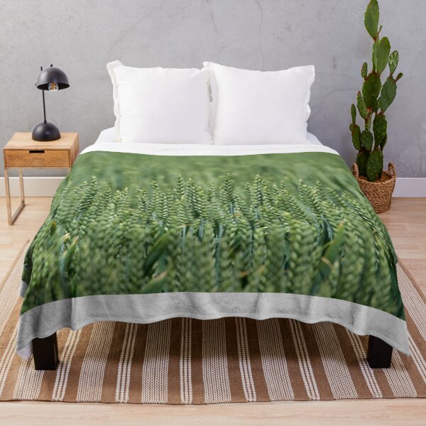 Item preview, Green wheat spikes in field designed and sold by Imagerisium.
