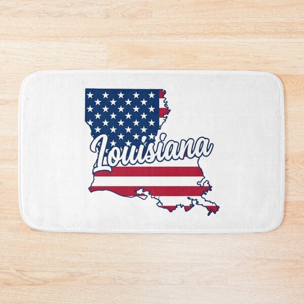 Item preview, Louisiana State American Flag Outline – Patriotic Pride Script designed and sold by Paper Drip.