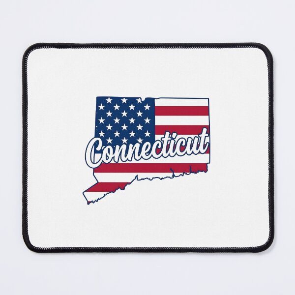 Item preview, Connecticut State American Flag Outline – Patriotic Pride Script designed and sold by Paper Drip.