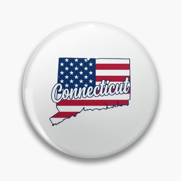 Item preview, Connecticut State American Flag Outline – Patriotic Pride Script designed and sold by Paper Drip.