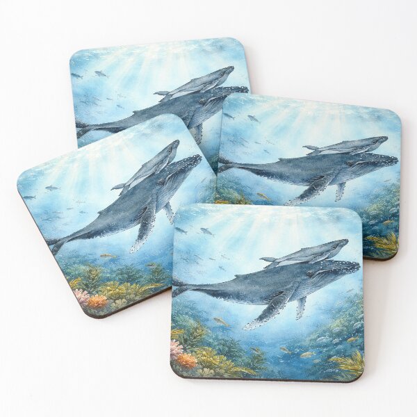 Item preview, Humpback whale and its calf - seabed designed and sold by ArtMelly.