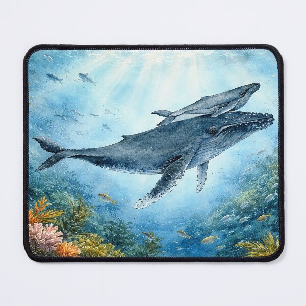 Item preview, Humpback whale and its calf - seabed designed and sold by ArtMelly.