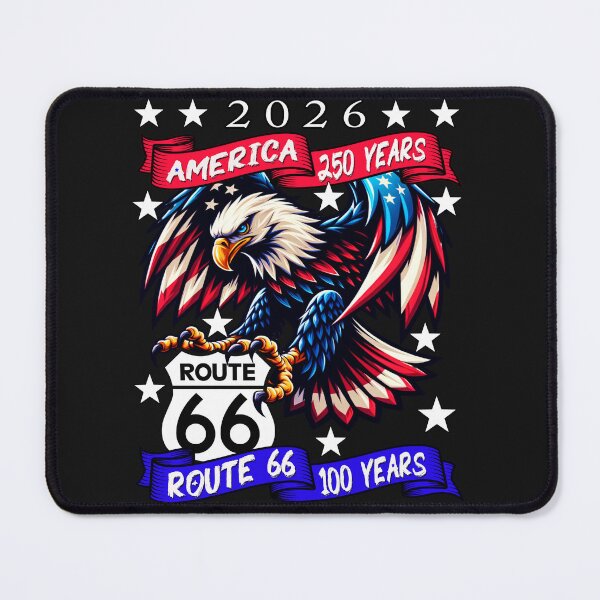 Item preview, America 250 Route 66 100 Years Anniversary Patriotic USA 2026 designed and sold by Route66art.