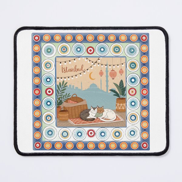Item preview, Midnight in Istanbul - Cozy Cats & City Skyline designed and sold by asliberry.