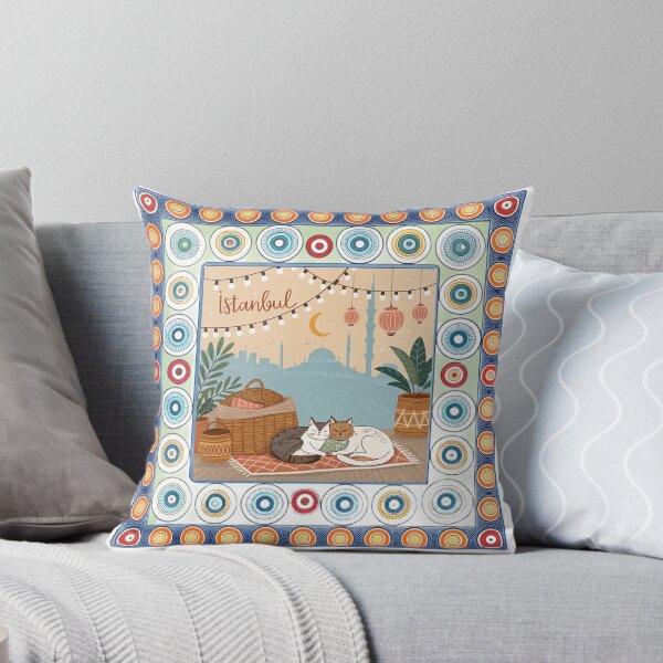 Item preview, Midnight in Istanbul - Cozy Cats & City Skyline designed and sold by asliberry.