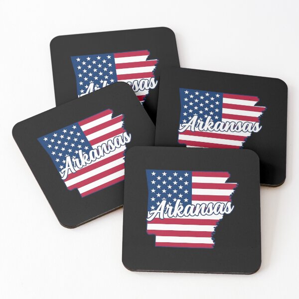 Item preview, Arkansas State American Flag Outline – Patriotic Pride Script designed and sold by Paper Drip.
