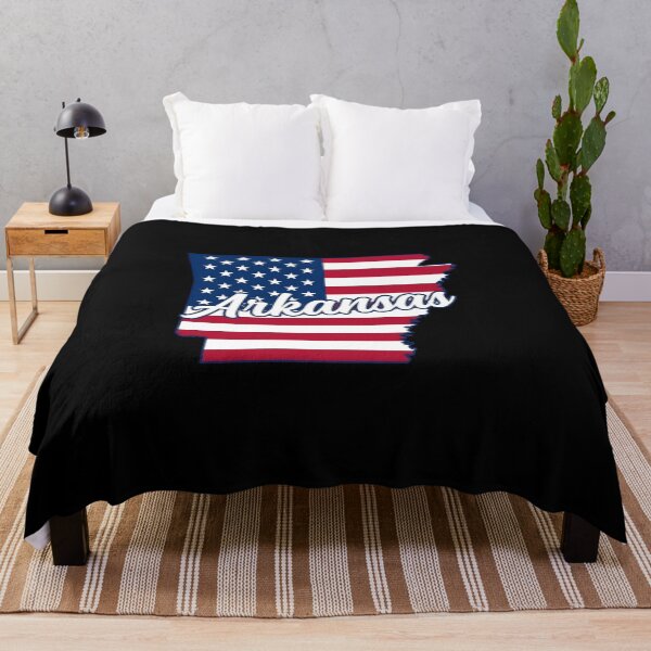 Item preview, Arkansas State American Flag Outline – Patriotic Pride Script designed and sold by Paper Drip.