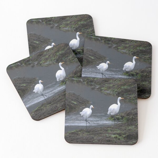 Item preview, Two Great Egrets with leg and foot detail designed and sold by lisavonbiela.