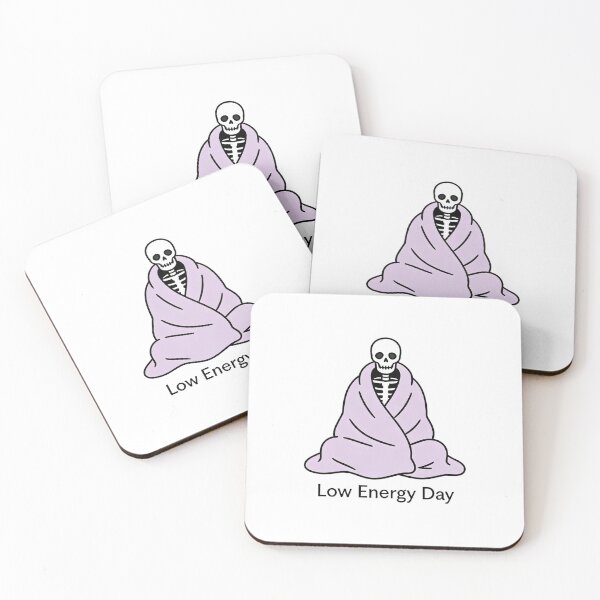 Item preview, Low Energy Day – Cozy Skeleton Wrapped in Blanket Illustration designed and sold by truongloc246.
