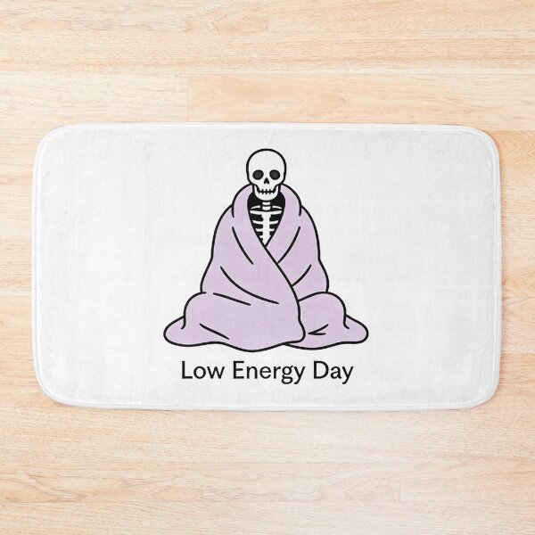 Item preview, Low Energy Day – Cozy Skeleton Wrapped in Blanket Illustration designed and sold by truongloc246.