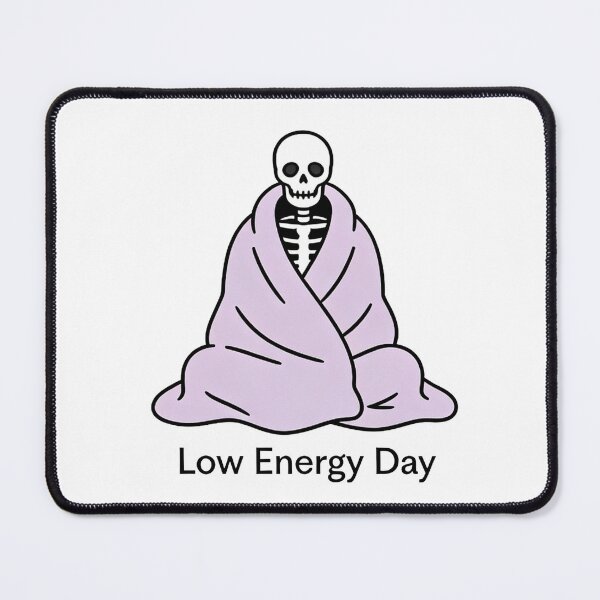Item preview, Low Energy Day – Cozy Skeleton Wrapped in Blanket Illustration designed and sold by truongloc246.