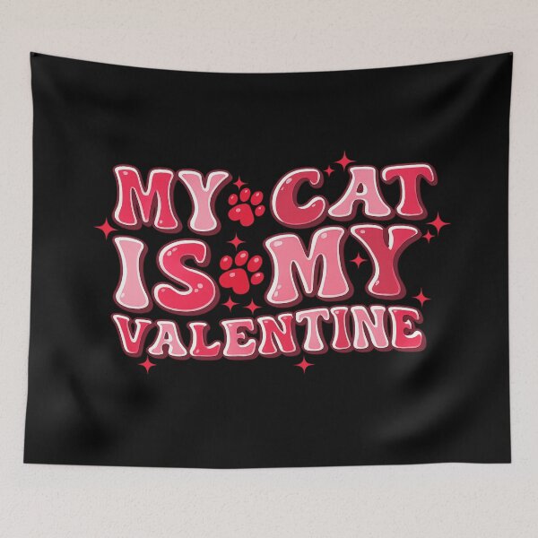 Item preview, my cat is my valentine cute and funny cat lover design   designed and sold by zuzzelek44.