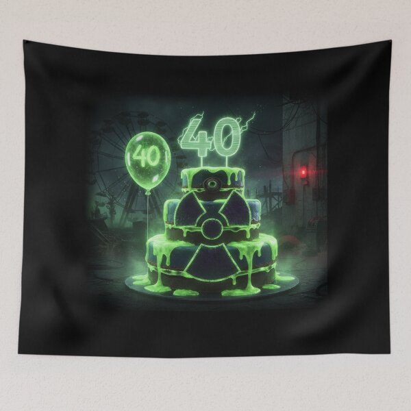 Item preview, 40th Birthday Radioactive Cake - Chernobyl Glow Humor designed and sold by Krisekk.