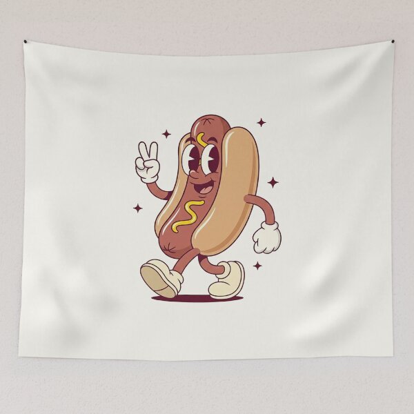 Item preview, Cute Hot Dog Cartoon Character designed and sold by HoopeStylee.
