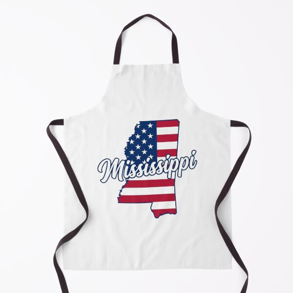Item preview, Mississippi State American Flag Outline – Patriotic Pride Script designed and sold by Paper Drip.