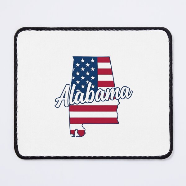 Item preview, Alabama State American Flag Outline – Patriotic Pride Script designed and sold by Paper Drip.