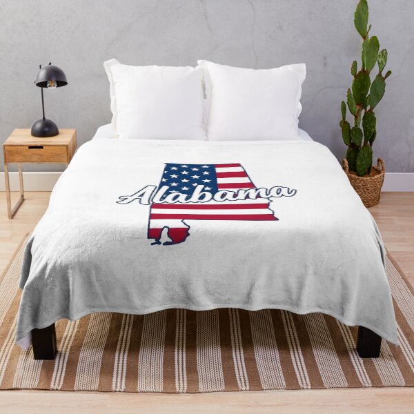 Item preview, Alabama State American Flag Outline – Patriotic Pride Script designed and sold by Paper Drip.