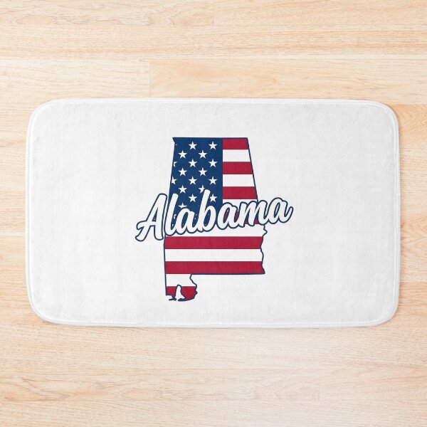 Item preview, Alabama State American Flag Outline – Patriotic Pride Script designed and sold by Paper Drip.