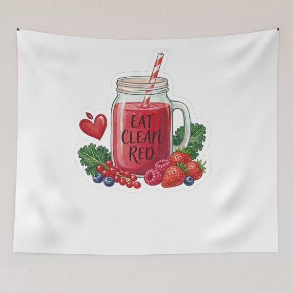 Item preview,  eat clean red designed and sold by sanawnaw154.