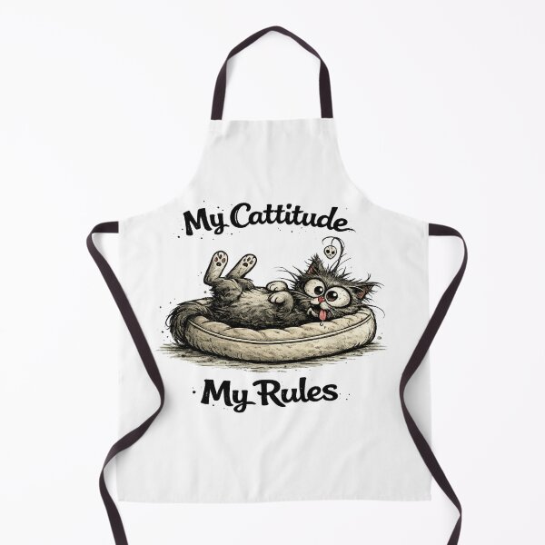 Item preview, My Cattitude My Rules Funny Crazy Cat Design designed and sold by Iv Hoyesska.