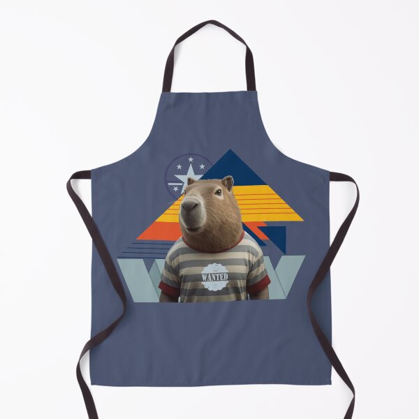 Item preview, Wanted Capybara Retro – Urban Geometric Style Illustration designed and sold by JuanaDesigns.