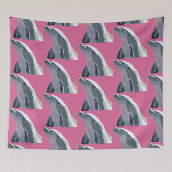 Item preview, Dolphin Illustration Ocean Wildlife Art designed and sold by PrettylittlepastelUk.